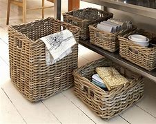 Image result for Rattan Storage Baskets for Shelves