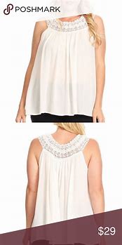 Image result for Plus Size White Top with Crochet