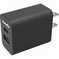 Image result for USB-A Dual Port Wall Charger, 24W Combined Black