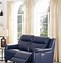 Image result for Blue Leather Sofa