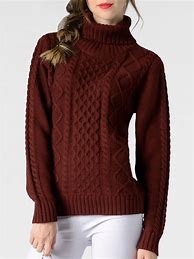 Image result for Cable Knit Turtleneck Sweater