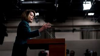 Image result for Pelosi Delivering Imepeachment Paper