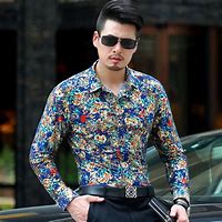 Image result for Floral Men Silk Shirt