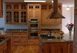 Image result for Kitchen White Cabinets Tan Wla Black Appliances