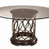 Image result for Black Glass and Wood Dining Table