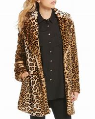 Image result for Faux Fur Leopard Coat
