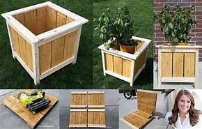 Image result for wooden planters boxes plan