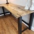 Image result for White Desk with Dark Wood Top