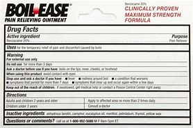Image result for Boil Ease Pain Relieving Ointment, Maximum Strength - 1 Oz