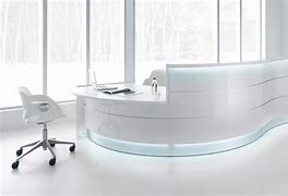 Image result for Small Glass Reception Desk