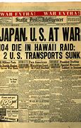 Image result for Japan Attacks Pearl Harbor Newspaper