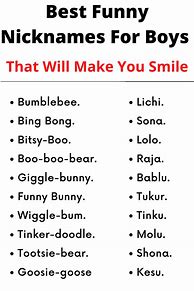 Image result for Cute but Funny Nicknames