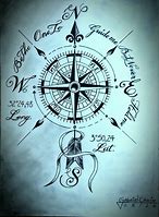 Image result for Pirate Compass Tattoo Simple