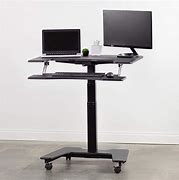 Image result for Adjustable Height Standing Desk Wheels