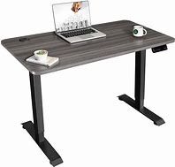 Image result for Sit-Stand Grey Oak Desk