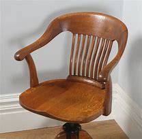 Image result for Antique Oak Desk Chair