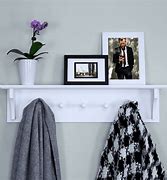 Image result for wall mount coat rack with shelves