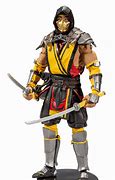 Image result for Mortal Kombat Scorpion Action Figure Front an Back View