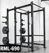 Image result for Rogue RML-690C Power Rack - MG Satin Black W/ Numbered Uprights