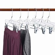 Image result for plastic skirts hanger with clip