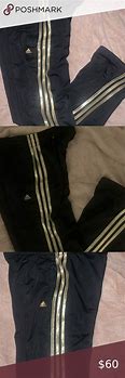 Image result for Gold with Black Stripes Adidas Men Pants
