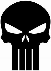 Image result for Punisher Skull Black and White