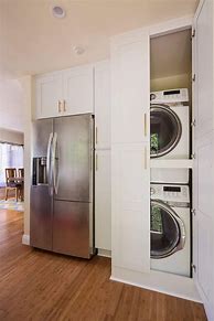 Image result for Stackable Washer and Dryer in Kitchen