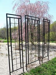 Image result for Wrought Iron Free Standing Garden Trellis Metal