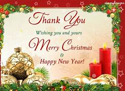 Image result for Merry Christmas Thank You Card