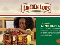 Image result for Lincoln Logs -100Th Anniversary Tin-111 Pieces-Real Wood Logs-Ages 3+ - Best Retro Building Gift Set For Boys/Girls - Creative Construction