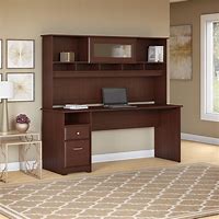 Image result for Metal Computer Desk with Hutch