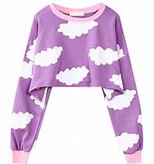 Image result for Purple Sweatshirt with White Clouds