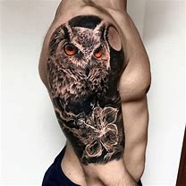 Image result for Owl Tattoos for Men Half Sleeves
