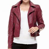 Image result for Short Red Leather Jacket