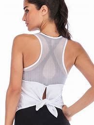 Image result for White Tank Top Jersey Back View Only