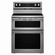 Image result for Double Oven Electric Range Black Stainless Steel