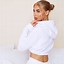Image result for White Plain Crop Top Hoodie