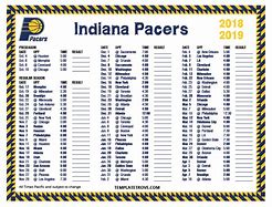 Image result for Indiana Pacers Schedule 2018