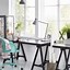 Image result for White Wood Two-Person Desk