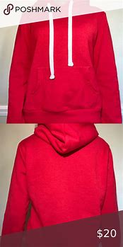 Image result for Red Hoodie with White Strings