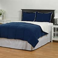 Image result for Sherpa Reversible King Comforter Set In Navy - Solid Comforters - King - Navy
