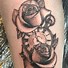 Image result for Pocket Watch Face Tattoo Stencil