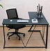 Image result for Metal L-shaped Desk with Hutch