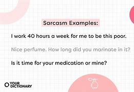 Image result for Sarcastic Means