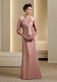 Image result for A-Line Mother Of The Bride Dress Elegant Scalloped Neckline Sweep / Brush Train Polyester Long Sleeve With Pleats Appliques 2022 Sky Blue US 6 / UK 10