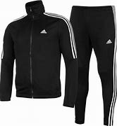 Image result for Adidas Tracksuit with Hood Black
