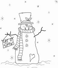Image result for Primitive Snowman Coloring Pages