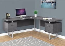 Image result for Gray Desk with Drawers