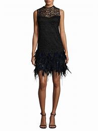 Image result for Black Feather Cocktail Dress