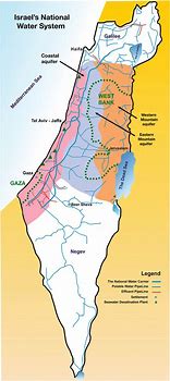 Image result for Map of Water Israel